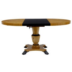 Late 19th Century Swedish Birch Extending Dining Table