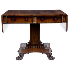 Early 19th Century Regency Rosewood Antique Sofa Table Early 19th Century Regency Rosewood Antique Sofa Table