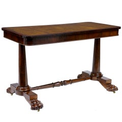 19th Century Antique Regency Rosewood Lion Paw Desk