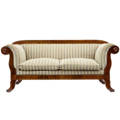 19th Century Biedermeier Mahogany Lounge Sofa