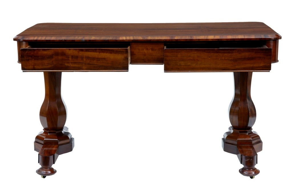 William IV 19th Century Antique Rosewood Library Table