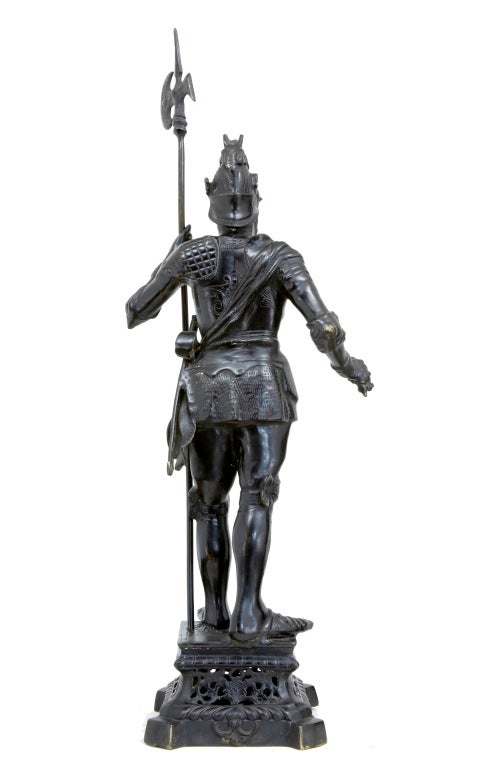 bronze knight statue