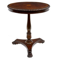 William IV Antique Carved Rosewood Occasional Table