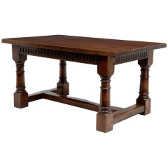 17th Century Influenced Solid Oak Small Refectory Table