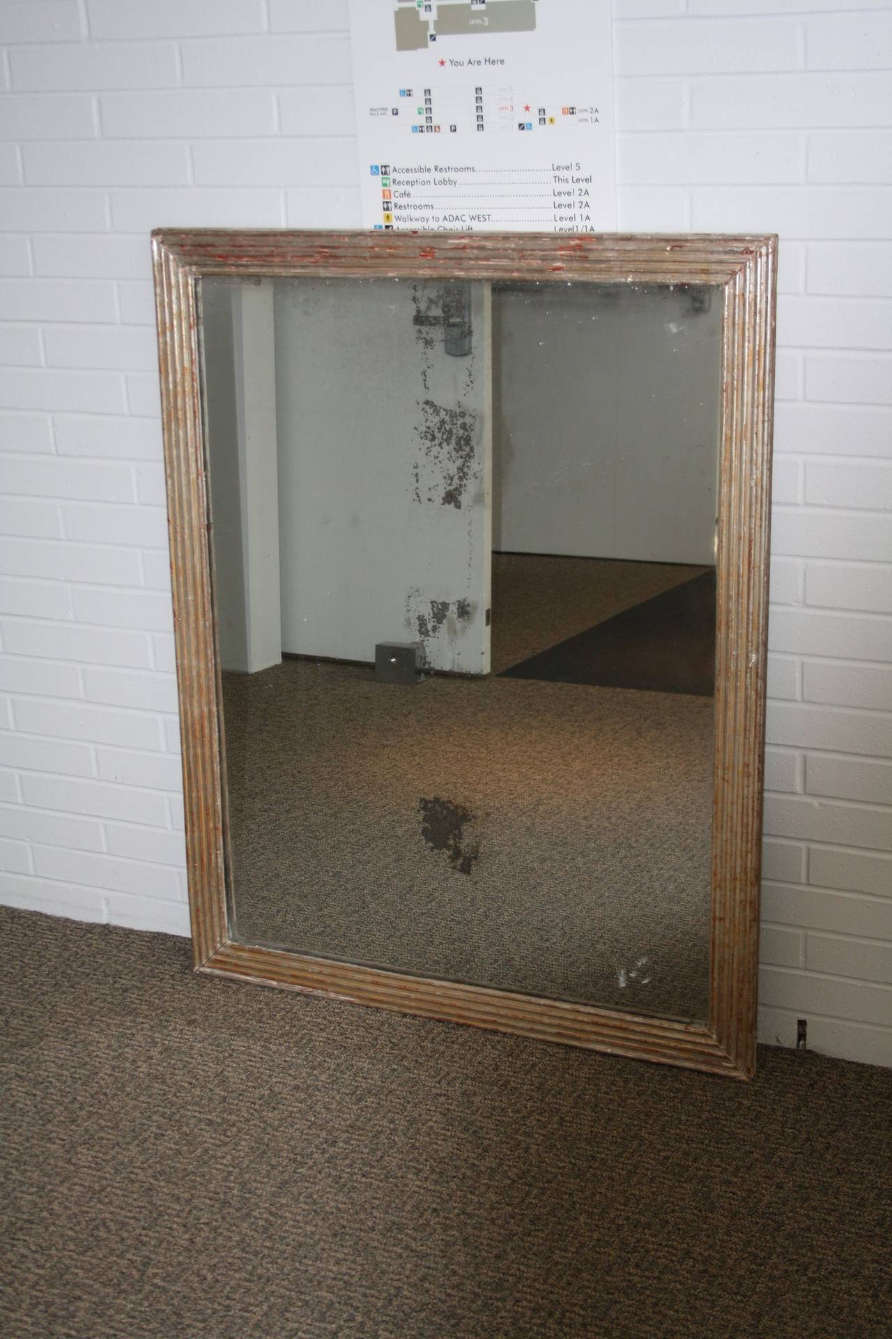 English Silver Leaf Mirror