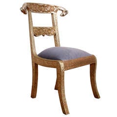 Antique Ibex head wedding Chair