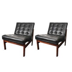 2 rosewood Danish slipper chairs Lind & Gjerlov-Knudsen 11