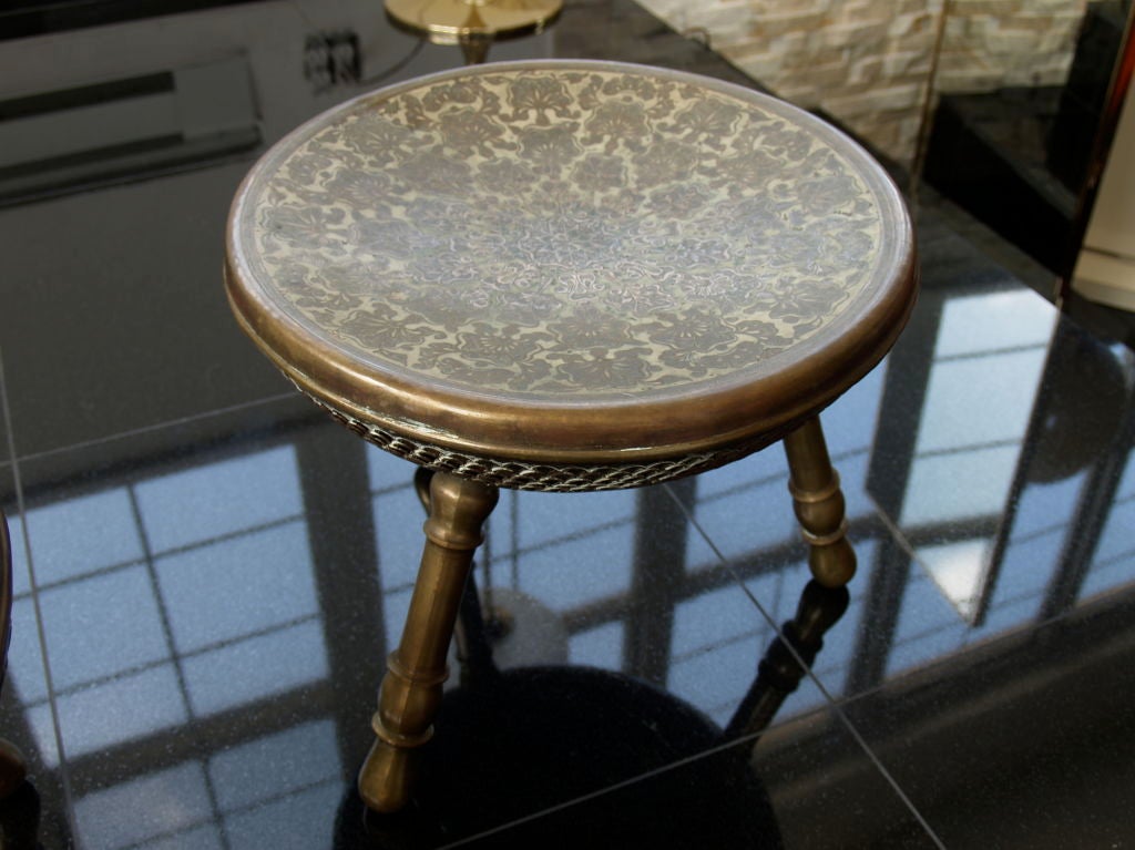 Moroccan brass feet warmers / stools or seats (3 available)