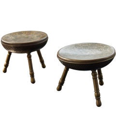 brass feet warmers / stools or seats (3 available)