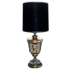 Vintage 1960s Giant Fornasetti Style Table Lamp