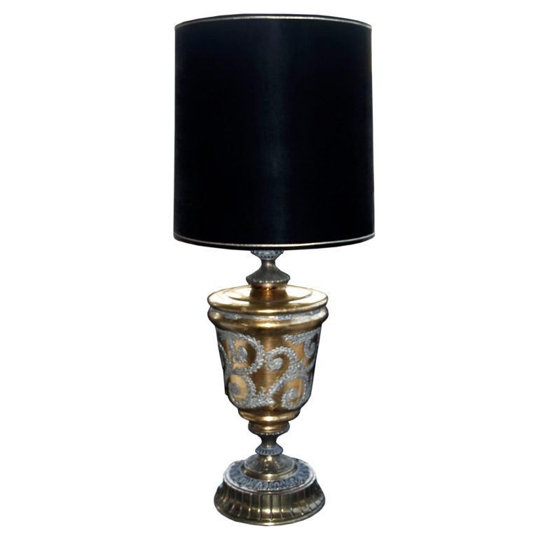 1960s Giant Fornasetti Style Table Lamp