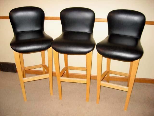 American 1980's mid century Plycraft barstools by Lou App, 3