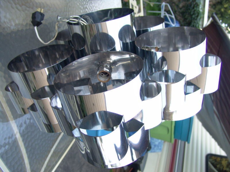 Chrome mid century 70's C Jere chrome chandelier