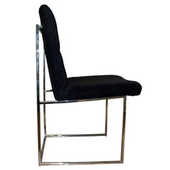 4 milo baughman chrome dining chairs