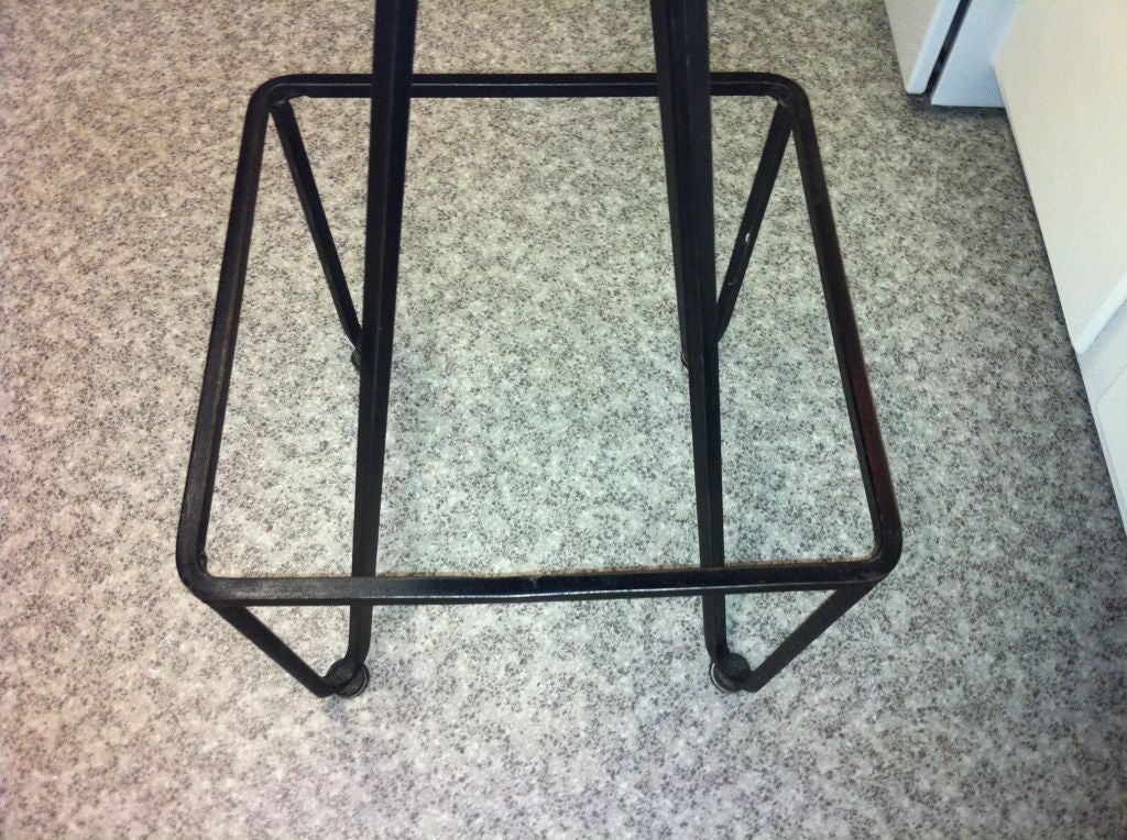 Mid-Century Modern 10 heavy duty industrial 1960s iron hairpin bar stools For Sale