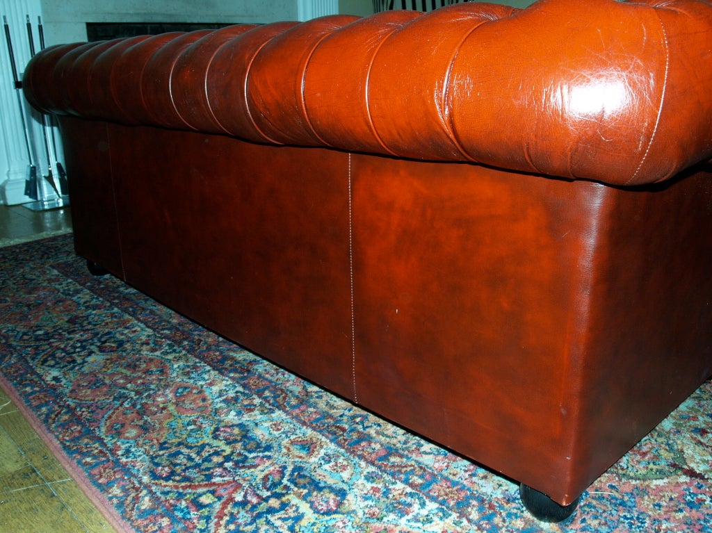 ox blood leather chesterfield sofa 1