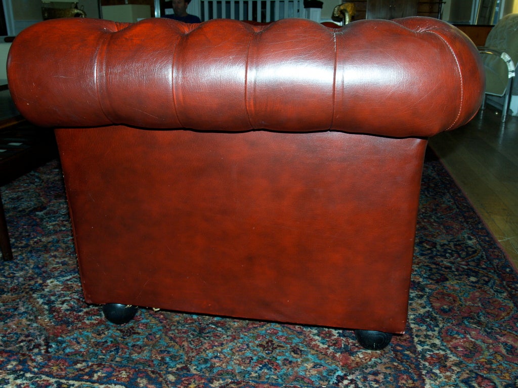 ox blood leather chesterfield sofa 2