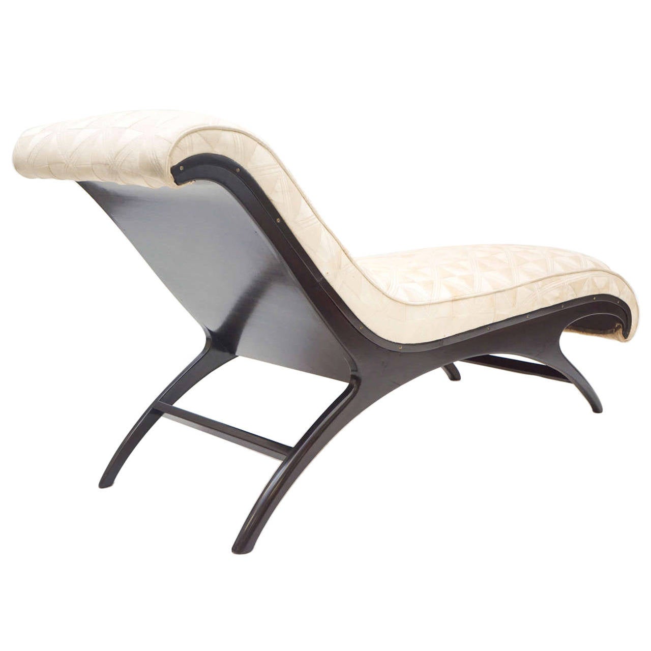 Fluid and Organic Midcentury Chaise For Sale