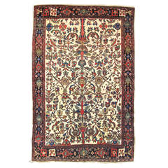 Late 19th Century Fereghan Red and White Sarouk Rug with Floral Forms 11