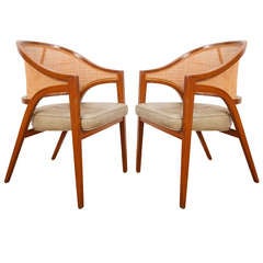 mid century Wormly Y Chairs for Dunbar, pair