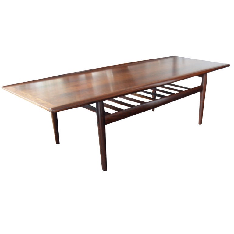 Danish Rosewood Table by Grete Jalk For Sale