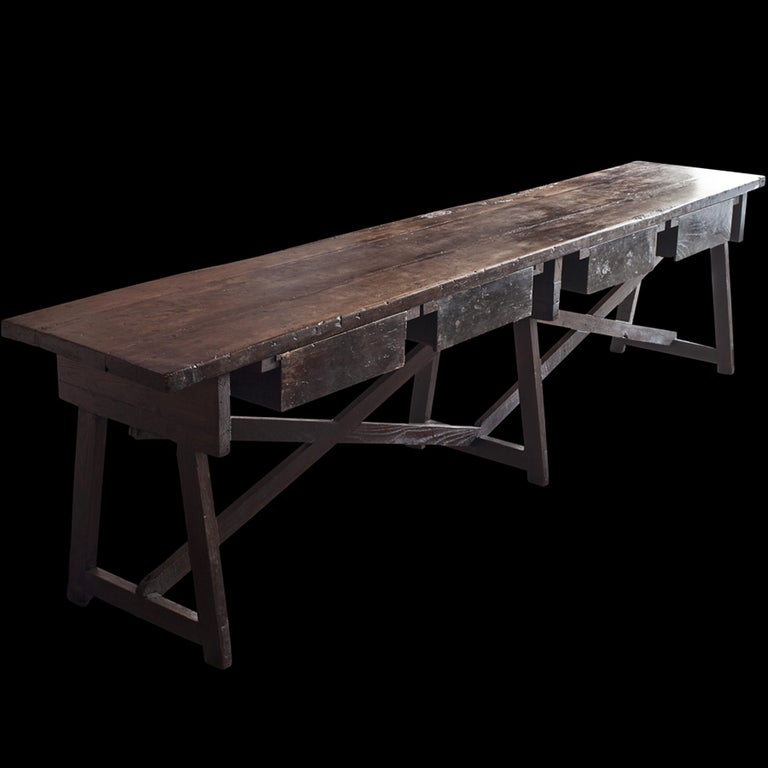 18th Century and Earlier Primitive Table / Console 