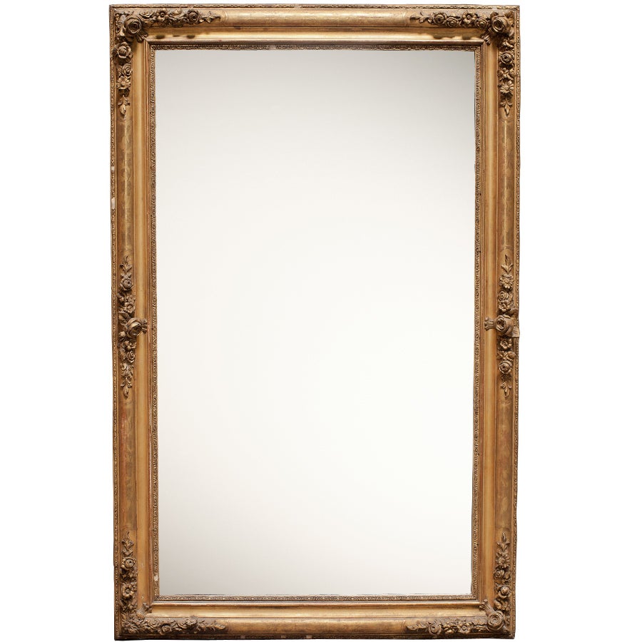 Rectangular Gold Gilded Mirror