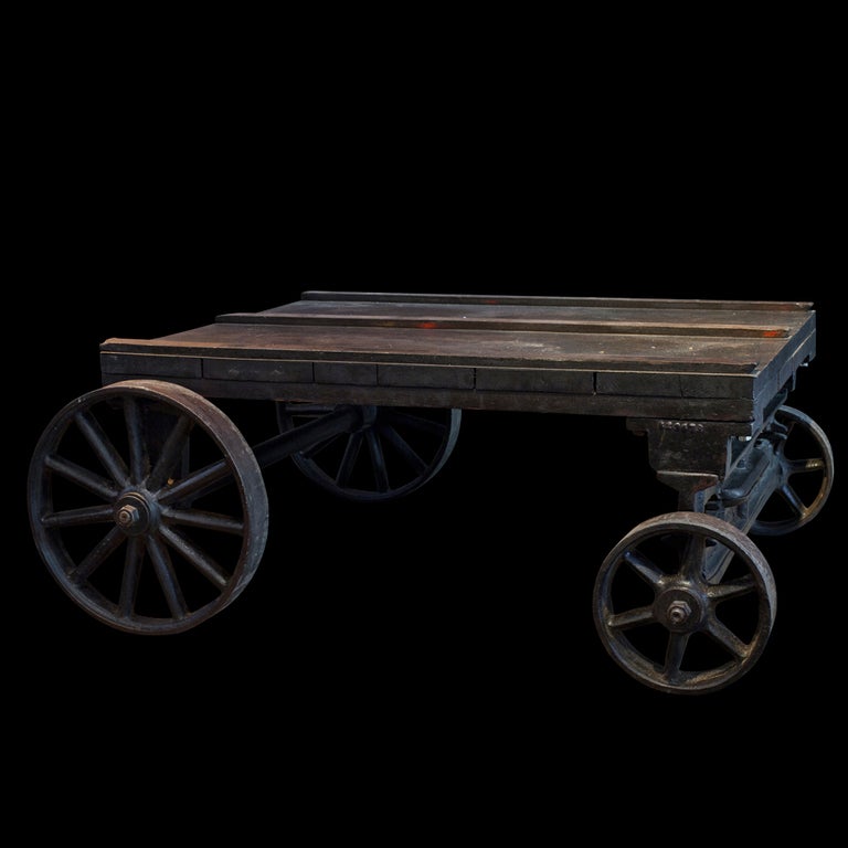 Industrial Iron Cart / Coffee Table