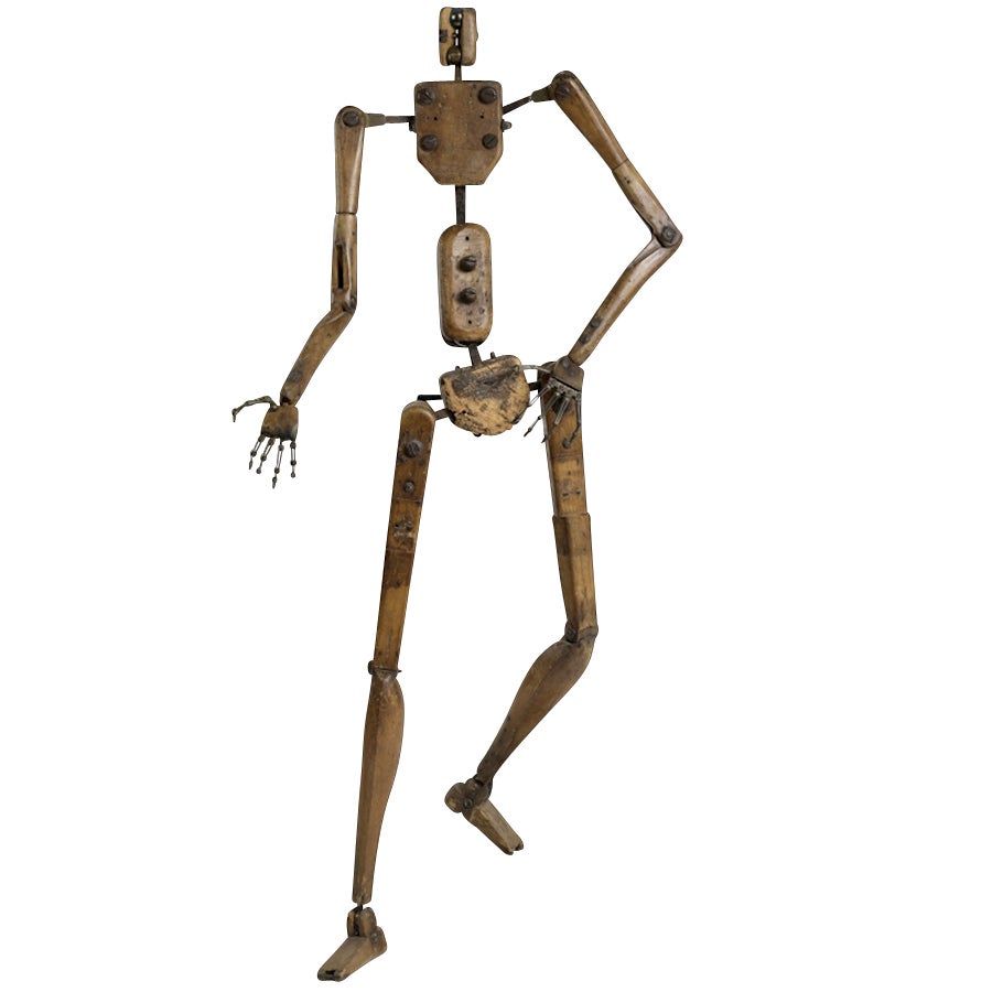 Articulated Wooden Skeletal Mannequin