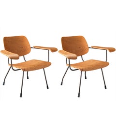 Paar Tjerk Reijenga Model 8000 Lounge Chairs, Niederlande, um 1962