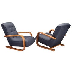 Pair of Bentwood Modernist Armchairs