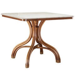 Thonet Marble and Bentwood Table
