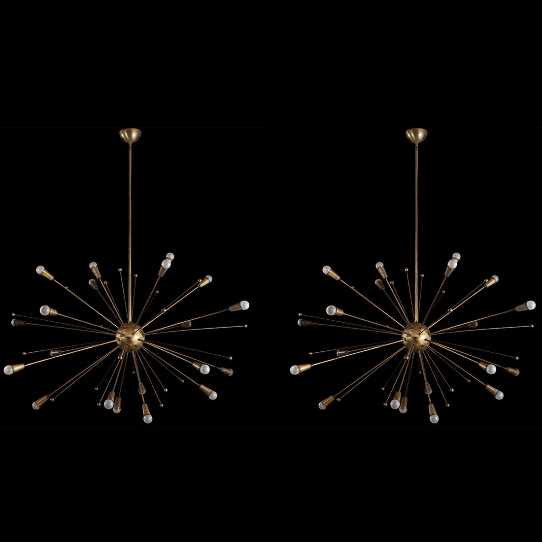Brass Massive Sputnik Chandelier
