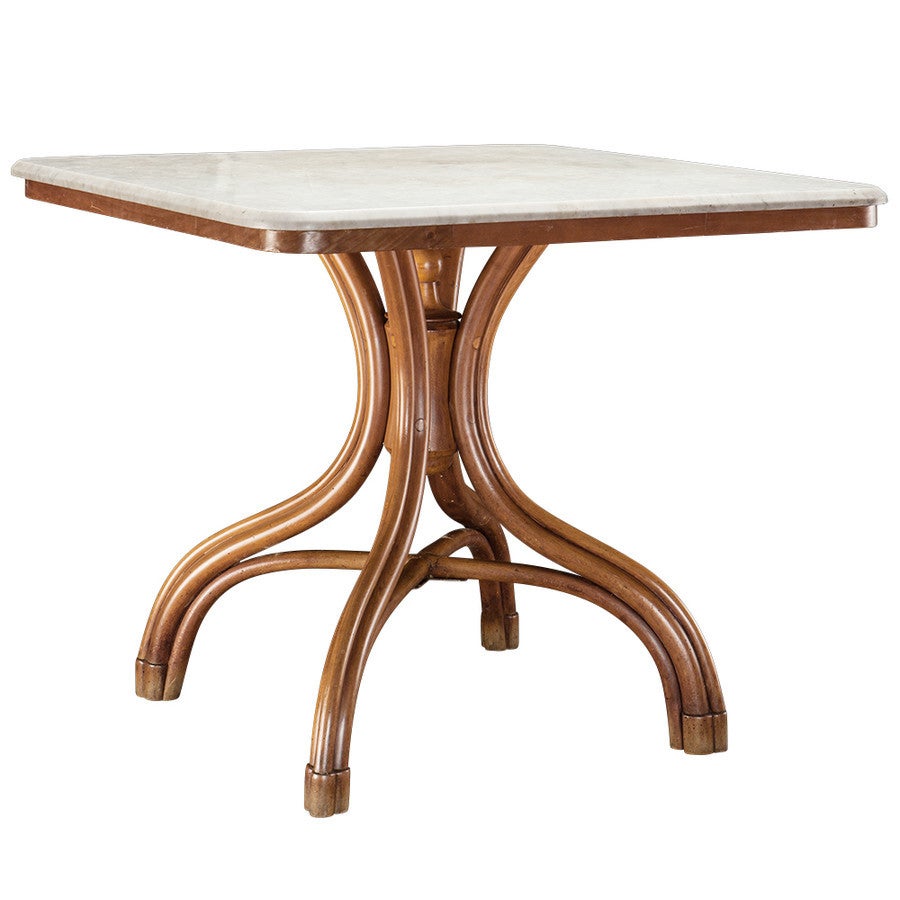 Beautiful bentwood base with original Carrara marble top.

Made by Thonet in Austria circa 1900.
