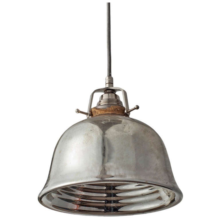 Silvered Glass Pendant at 1stdibs