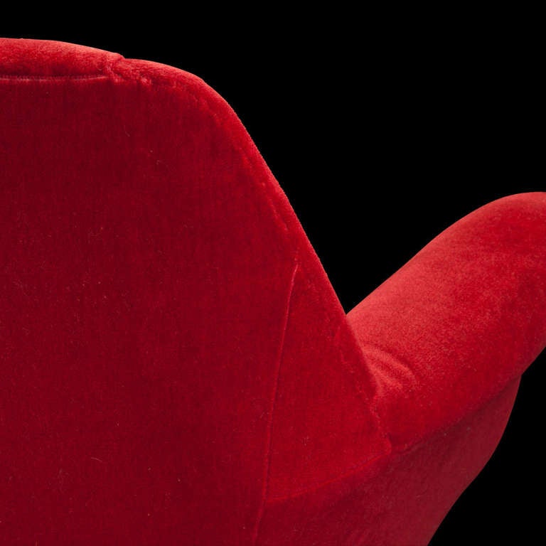 Pair of Red Velvet Chairs 1