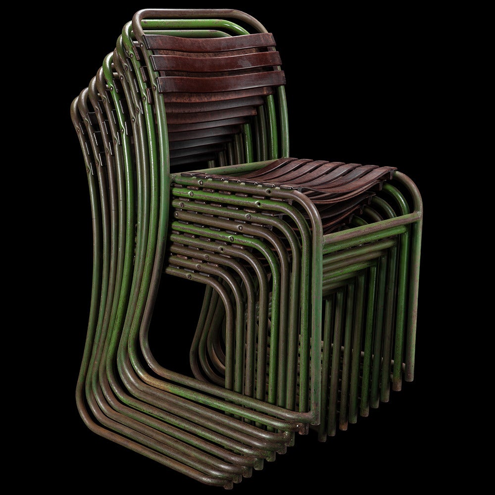 Bakelite Stacking Chairs, France, circa 1940 2