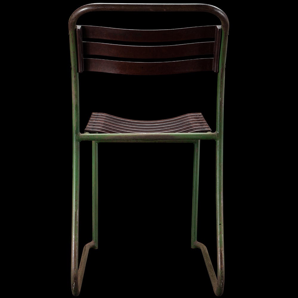 Bakelite Stacking Chairs, France, circa 1940 In Good Condition In Culver City, CA