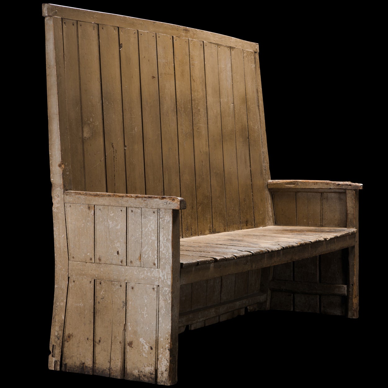 Country Primitive Pine Settle