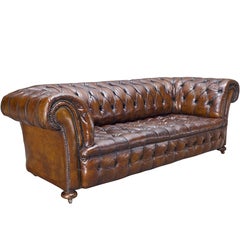 Traditional English Leather Chesterfield