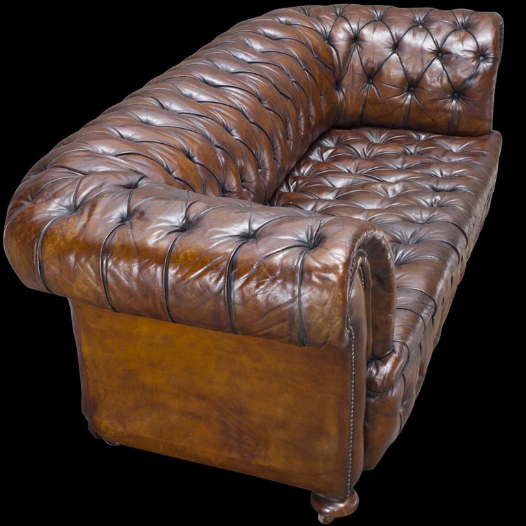 Traditional English Leather Chesterfield