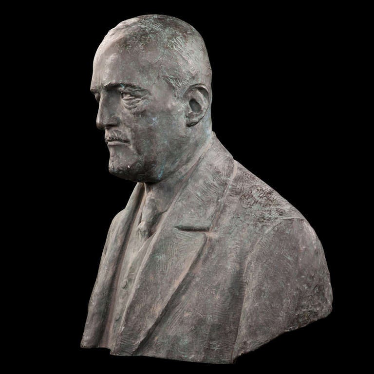 Bronze Bust of an Italian Diplomat 2