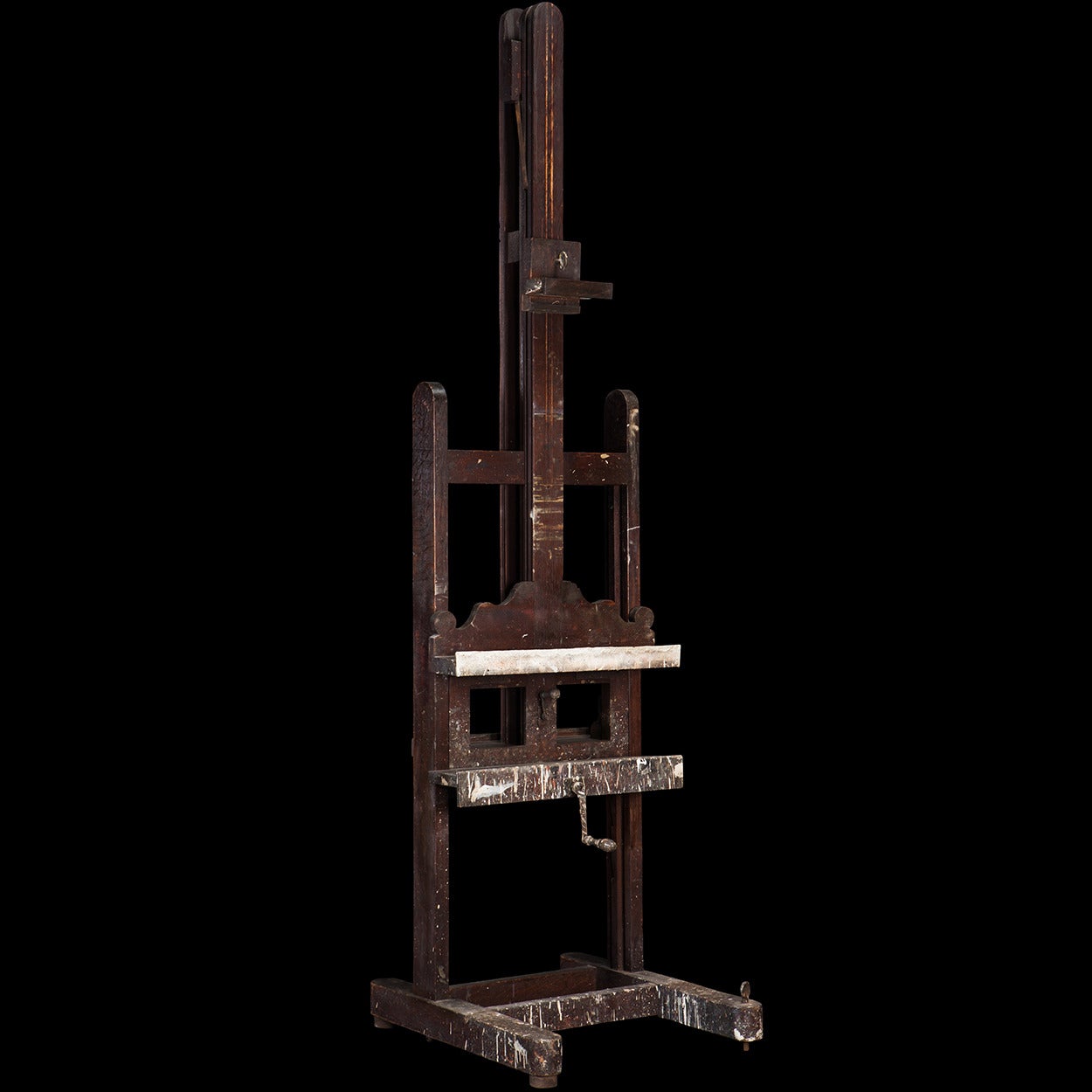 Beautiful solid oak easel, with tons of character. 

Made in England circa 1850.