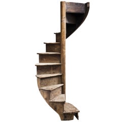Antique Primitive Life-sized Spiral Staircase 