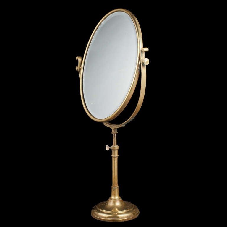 Large Brass Table Top Mirror at 1stDibs