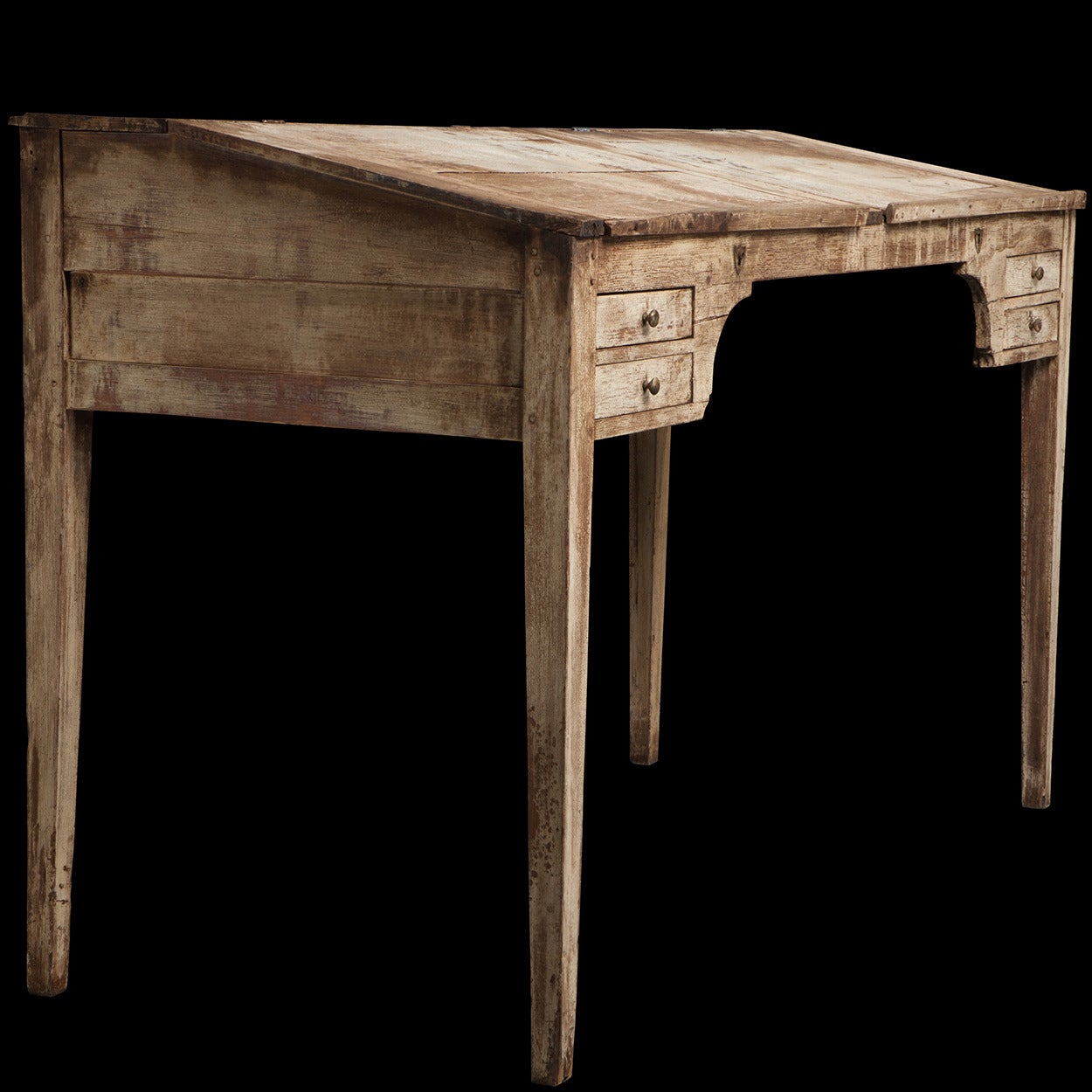 French Tall White Primitive Desk