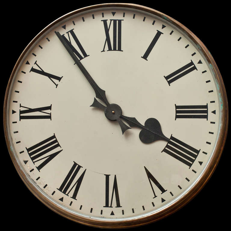 English Copper Bound Library Clock 