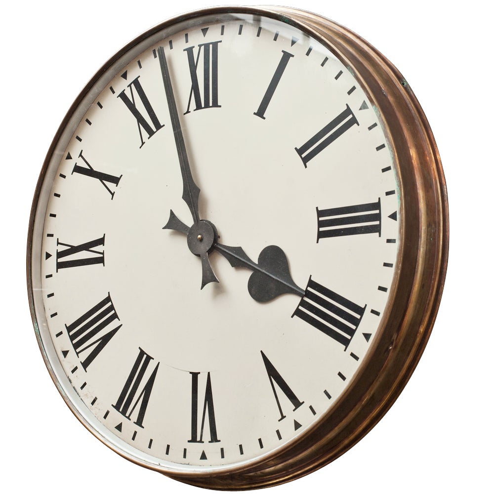 Copper Bound Library Clock 