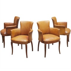 French Leather Side Chair