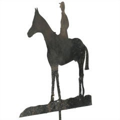Horse and Rider Primitive Weathervane